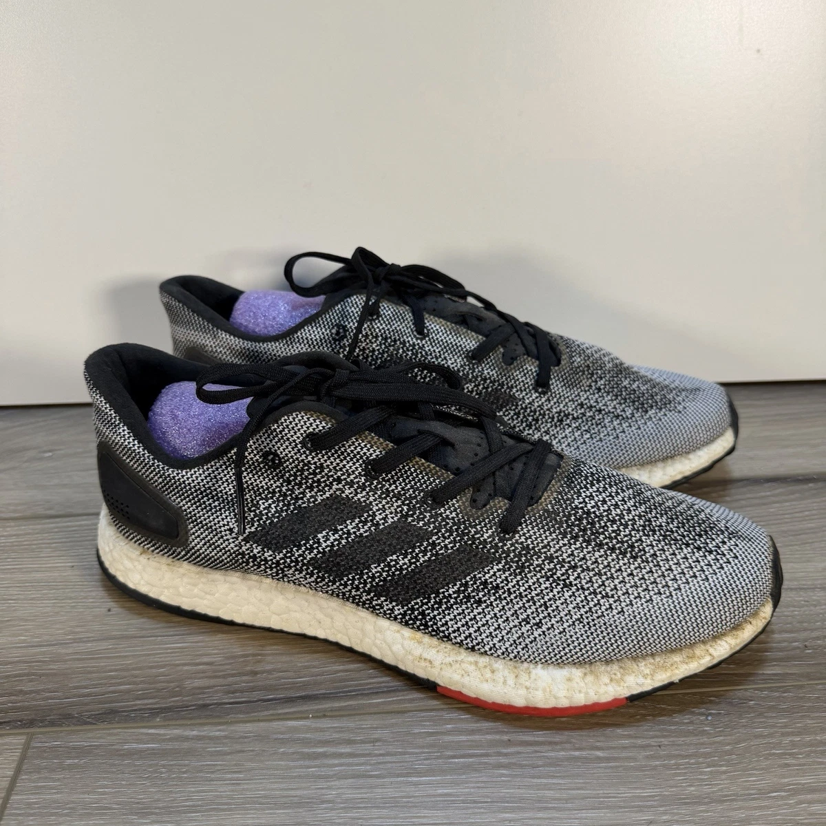 adidas PureBoost DPR Core Black White Knit Men\'s US Size 9.5 Running Sneaker adidas PureBoost DPR Black White for Sale | Authenticity  main image 3
