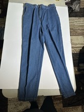 VTG Alfred Dunner Denim Pants Elastic Waist Blue Cotton Size 14 Casual RN73277