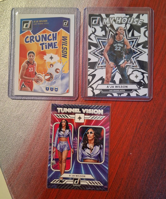 A'Ja Wilson Press Proof Crunch Time, My House, Tunnel Vision 2025 Donruss Insert