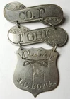 1861 John Boyle 1ST REG OHIO CO F VOLUNTEER CALVARY CIVIL WAR MEDAL LADDER BADGE