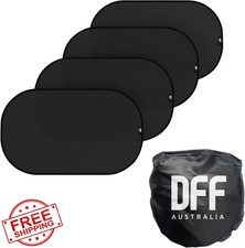 Car Window Sun Shade 4 Pack 20x12" Cling Baby UV Protection Pouch