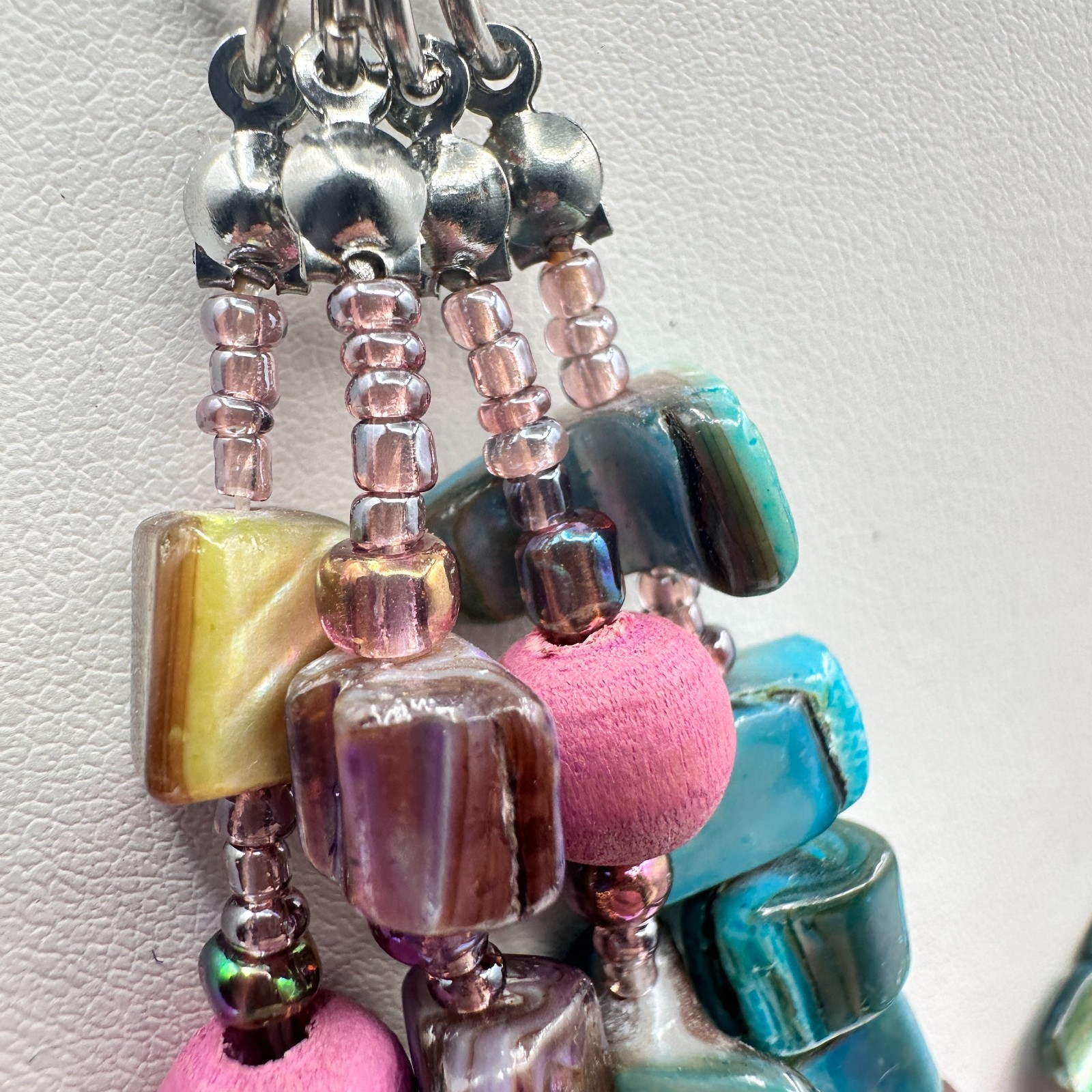 Vintage 90s Multi-Strand Shell Statement Necklace… - image 8