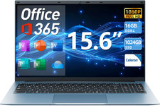 15,6" Full HD Laptop Windows 11 PRO Intel Celeron N5100 16GB RAM 1TB SSD WiFi 6