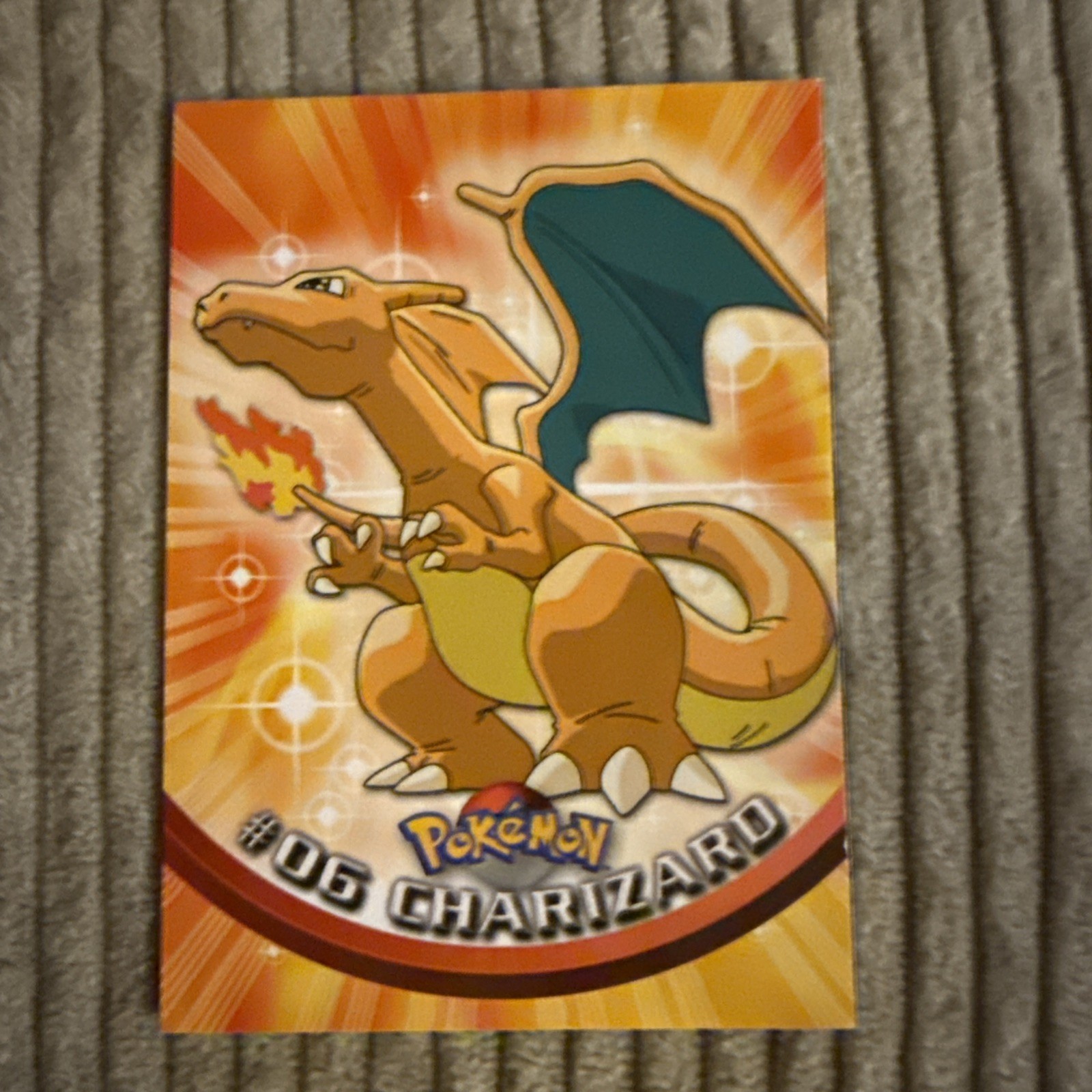 1999 Topps Pokemon TV Animation Series 1 Blue Label #06 Charizard