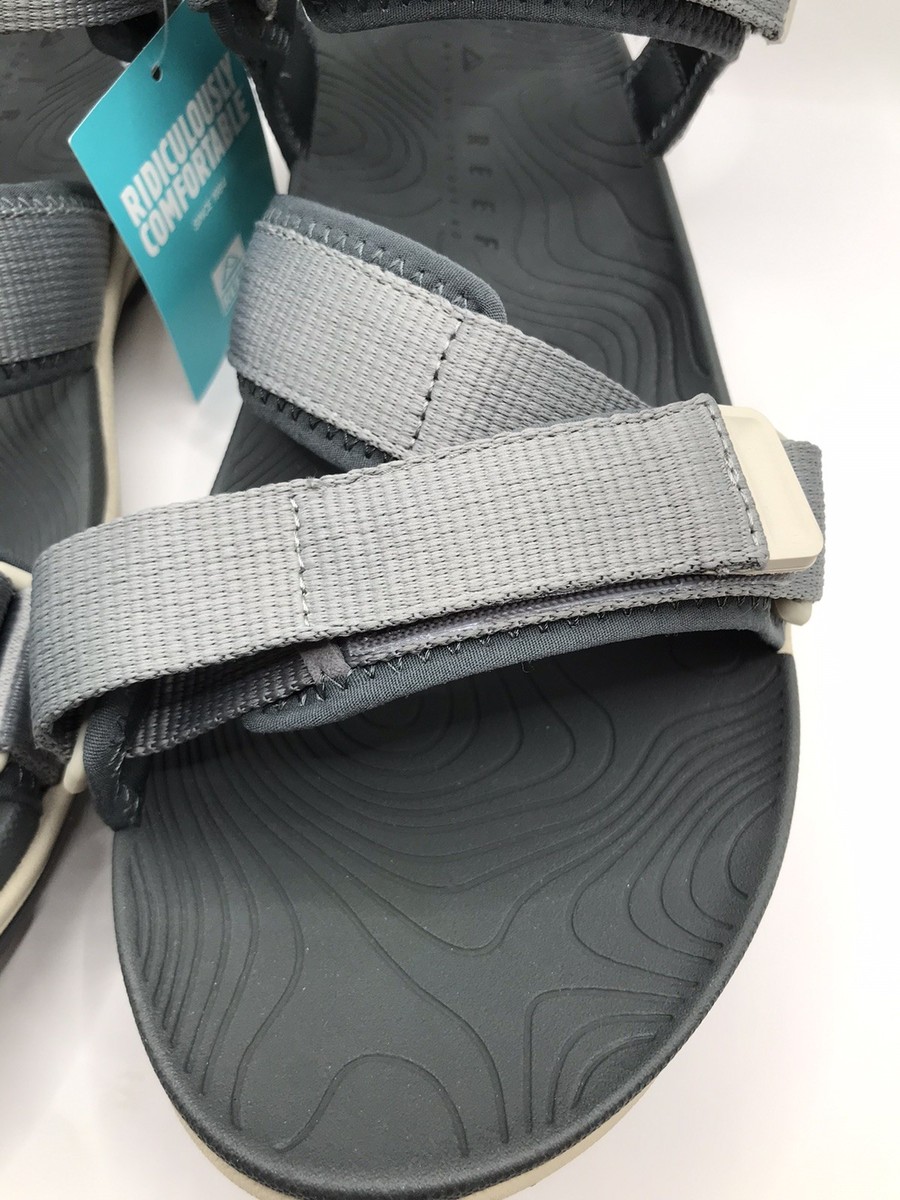 MEN'S REEF GREY/TAN CROSS-SHORE ADJUSTABLE STRAP WATER FRIENDLY