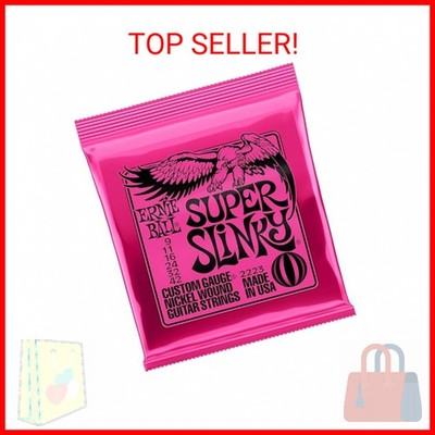 Ernie Ball Super Slinky Nickel Wound Electric Guitar Strings, 9-42 Gauge (P02223