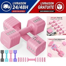 FEIERDUN Kit Haltères Réglables 2 x 4,5 kg et 2 x 2,7 kg Musculation