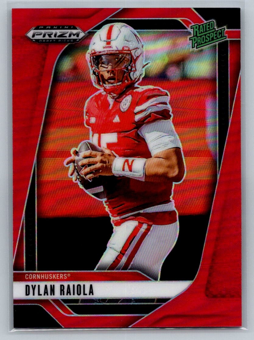 Dylan Raiola #d/399 Rated Prospect Red Nebraska Cornhuskers
