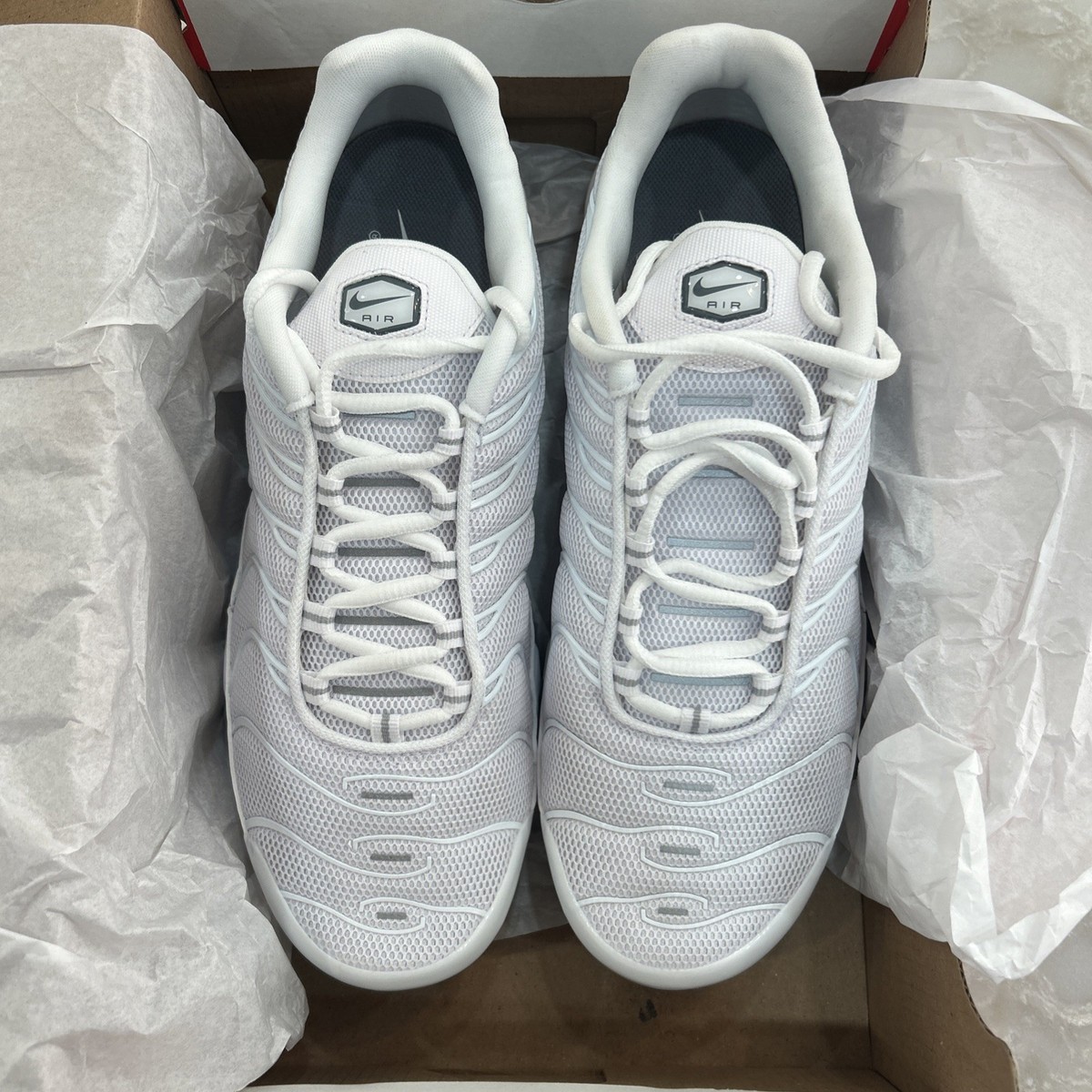 Size 8.5 - Nike Air Max Plus White for sale online | eBay