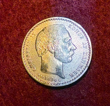 D&Auml;NEMARK: 25 &Ouml;re 1894 / K&ouml;nig Christian IX. / Silber / 3152