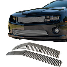 Fits 2010-2013 Chevy Camaro Ss V8 Short Chrome Billet Grille Insert Combo Polish