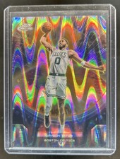 2025-26 Topps Cosmic Chrome Jayson Tatum Re-Entry Orange Galactic Refractor #/25