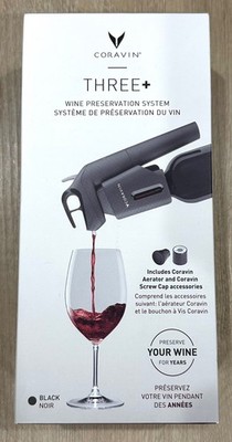 Coravin Three+ Wine Preservation System Black BRAND NEW