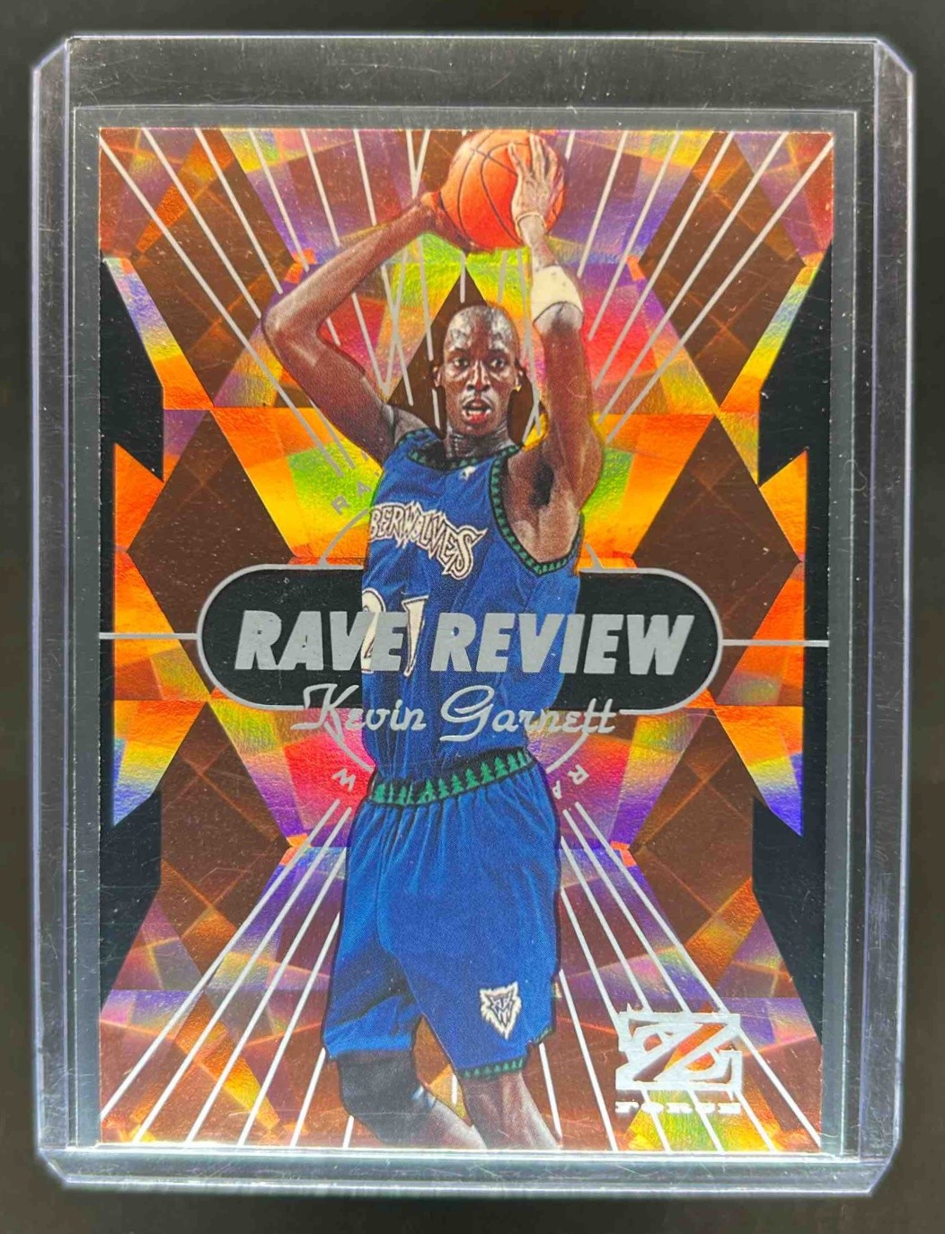 1997-98 Skybox Z-Force Kevin Garnett Rave Reviews #2 Timberwolves