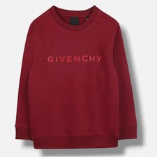 Givenchy Unisex Kids Red Logo Crewneck Sweater Size 9-10