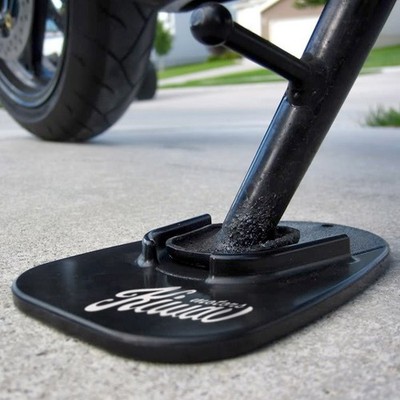 Black kickstand pad side stand anti-sink soft ground parking non-slip US STOCK