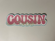 Cousin Crew Handmade Scrapbook Title Paper Pieced Die Cut