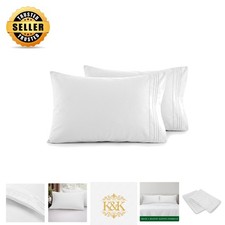 Elegant Wrinkle-Resistant 1500 Thread Count Microfiber Pillowcases - King Size