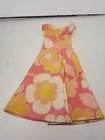 Vtg 60's Barbie Doll Like  Flower Bell Bottom Jumpsuit Handmade