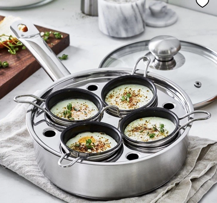 New Demeyere Stainless Steel Egg Poacher Gourmet pan Collections