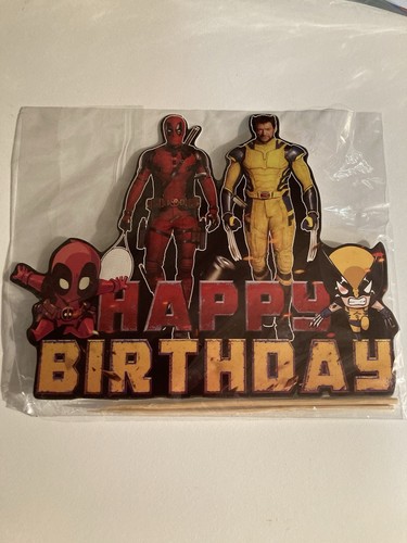 Deadpool & Wolverine Fiesta Decoración Banner Niño Feliz Cumpleaños Fiesta Superhéroe - Imagen 6 de 8