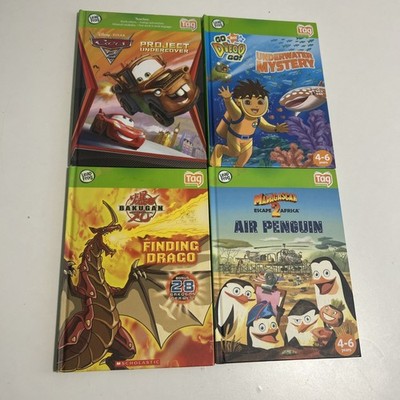 Leap Frog Tag Disney Madagascar, Cars, Go Diego Go! Bakugan Books