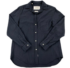 Grayson The Hero Button Up Shirt Womens Size 1 XS Black Long Sleeve