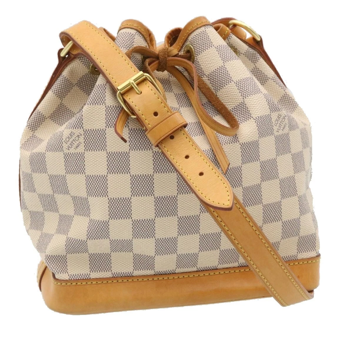 LOUIS VUITTON Noe BB Damier Azur Shoulder Bag White