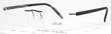SILHOUETTE 5321 50 6061 5379 Black Mens Rectangle Rimless Eyeglasses 54-19-140