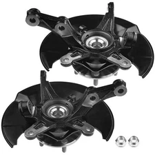 2Pcs Front Steering Knuckle & Wheel Bearing Hub Assy for 06-11 Honda Civic 1.8L