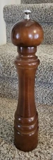 Chefs Specialties 12.5" President USA Salt Pepper Mill Kitchen Grinder Wood