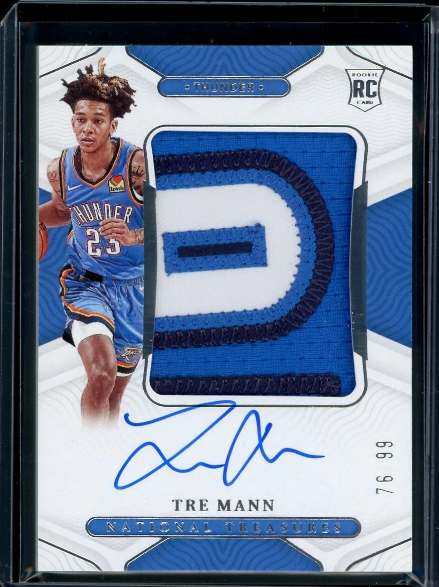 2021 22 Panini National Treasures Basketball Rookie Patch Auto 131 Tre Mann 99