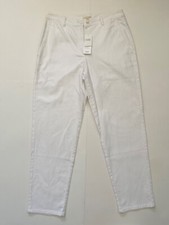 NEW w/Tags Eileen Fisher White Organic Cotton/Hemp Blend Ankle Pant-6