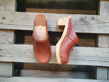 Swedish Clogs Troentorp Da Vinci Copper Pull Up Mid Size US Womens 5 / EU 35