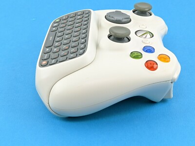 Official Microsoft Xbox 360 WHITE Wireless Controller w/ keyboard