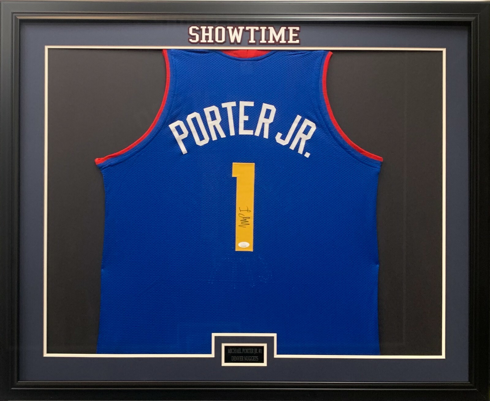 Michael Porter Jr Autographed Signed Denver Nuggets framed custom jersey NBA JSA COA 