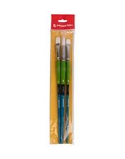 PRINCETON ART N BRUSH CO - SNAP - SET 3 BRUSHES,  BRIGHT 6 , FILBERT 6, ROUND 8