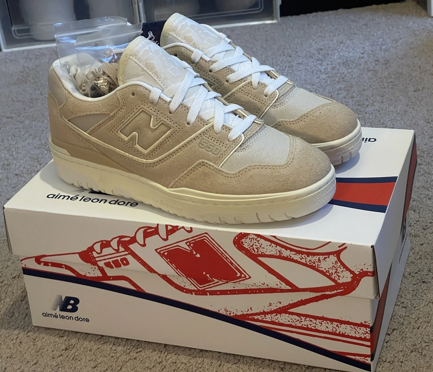 Taglia 8 New Balance Aimé Leon Dore x 550 sabbia calda. NUOVO!