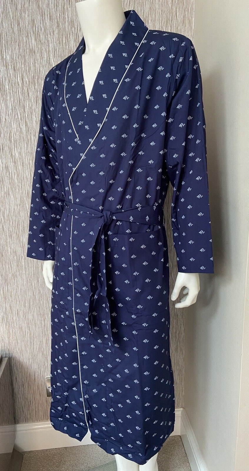 POLO RALPH LAUREN PRL LOGO ROBE DRESSING GOWN RETAIL £175 SIZE S-M BNWT