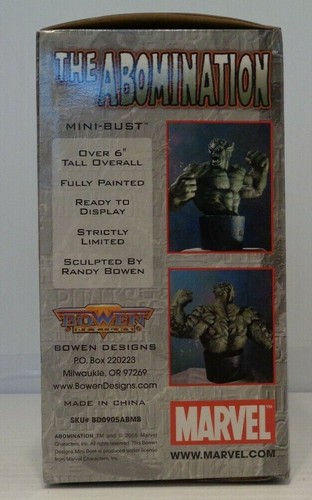 Bowen Designs ABOMINATION Mini Bust 518/2000 2005 Marvel Shang Chi Hulk - Picture 4 of 5