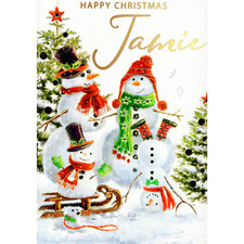 Personalised Jamie Singing Musical Christmas Card Sound Of Christmas Range