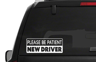 Please be Patient NEW DRIVER JDM Vinyl Decal Window Sticker Student Driver