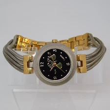 LIBRA Two Tone Quartz Analog Women's Watch Sz. 7 1/2" New Battery