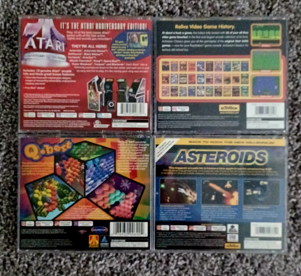 PS1 Lote CIB Atari Activision Videojuegos 5 Juegos Paquete Qbert Activision Clásicos Foto 3 de 4