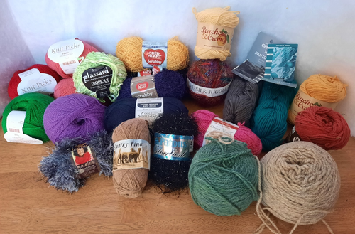 Lot of 22 Mixed Yarns Cotton Wool Scrubby Knit Picks Caron Silk Alpaca