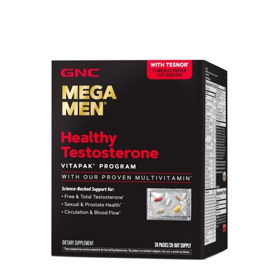 GNC Mega Men Healthy Testosterone Vitapak 30 Pack Prostate Immune Support