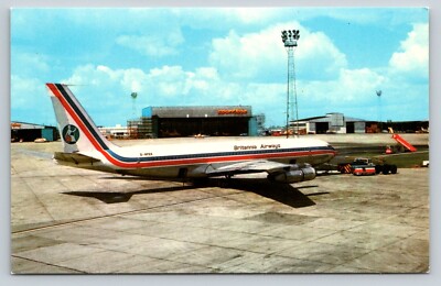 Britannia Airways Boeing 707-355C G-AYEX Aircraft London Luton Airport Postcard