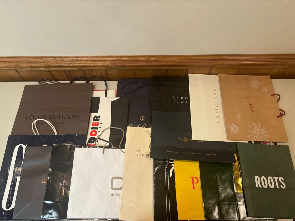 Lot of 18 Vintage Assorted Designer or Special Store Paper Shopping Bag - Image 2 of 4