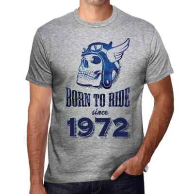 Men's Graphic T-Shirt Born To Ride Since 1972 52nd Birthday Anniversary 52 Year