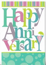 NEW LEANIN' TREE Anniversary Card approx 4.5x7" Happy Anniversary!